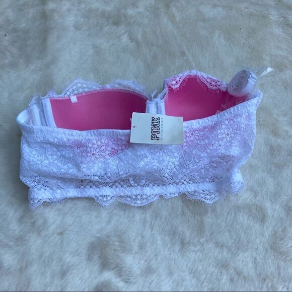 Victoria’s Secret White Lace Lightly Lined Convertible Bralette Medium - Picture 3 of 5